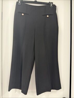 White House Black Market Black Pleated Trousers